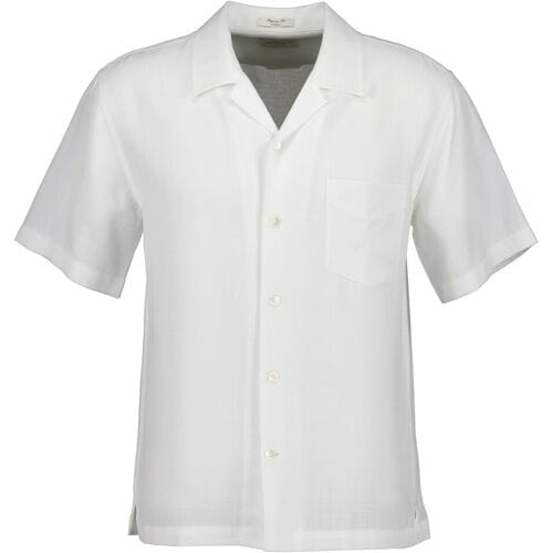 Gant Overhemd Resort Solid Color Lyocell Wit / male