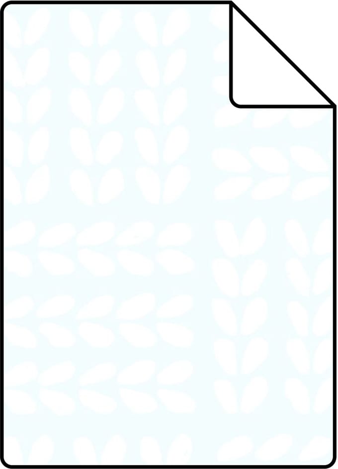 Proefstaal Origin Wallcoverings behang scandinavische blaadjes lichtblauw en wit - 26,5 x 21 cm - 347498-S