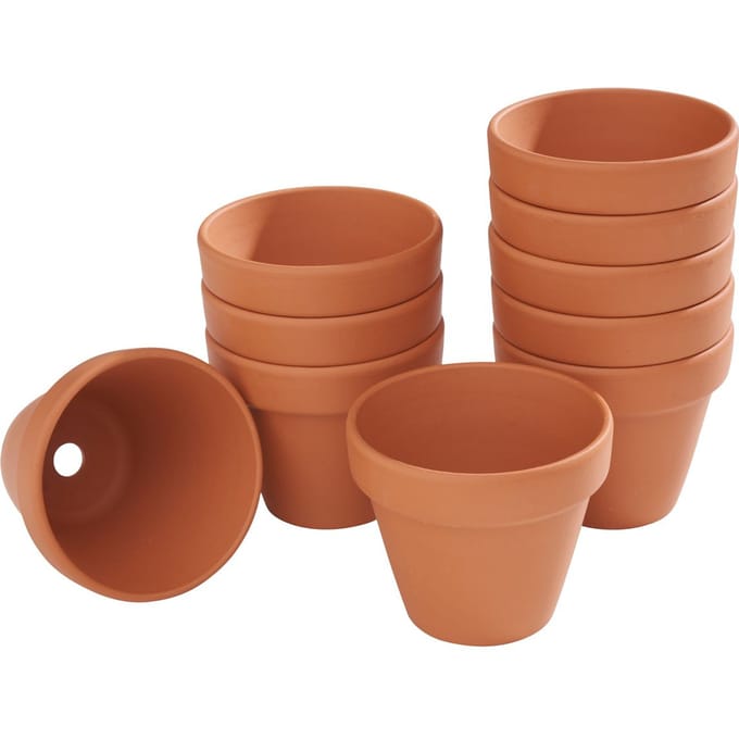Terracotta potten - Binnen-Ø 7 cm, 10 stuks
