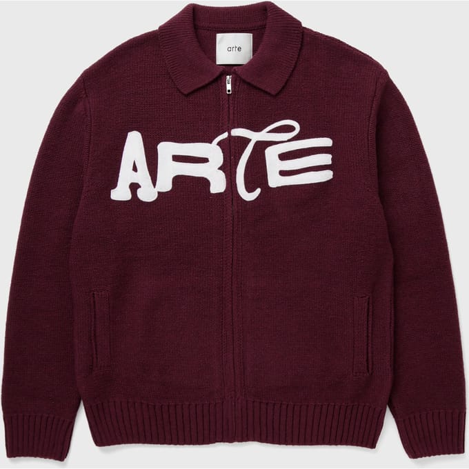 Stencil Zip Cardigan