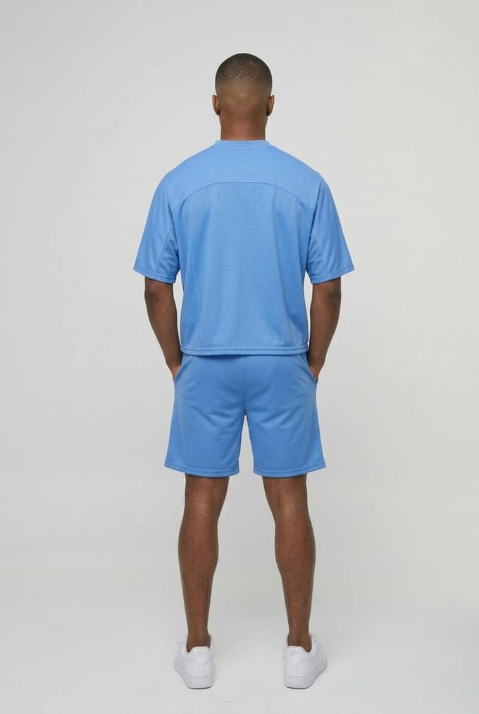Oversized Boxy Mesh Vleermuis 44 Hockey Top | Cobalt | Size Medium