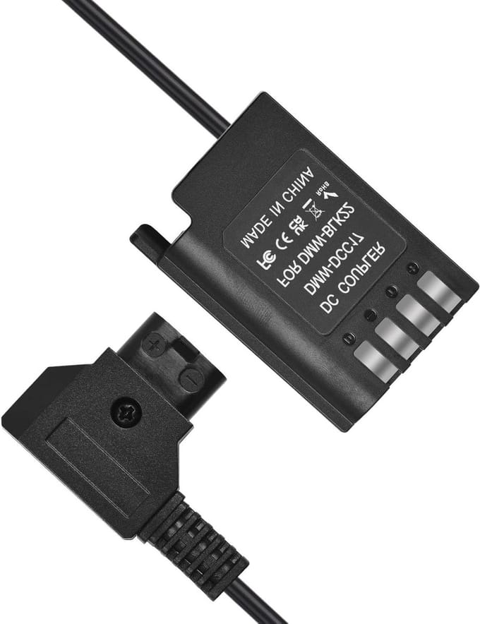 Dummy Batterij - Voedingsadapter - Langere Opnames - Met D-Tap - 1 Meter - Zwart