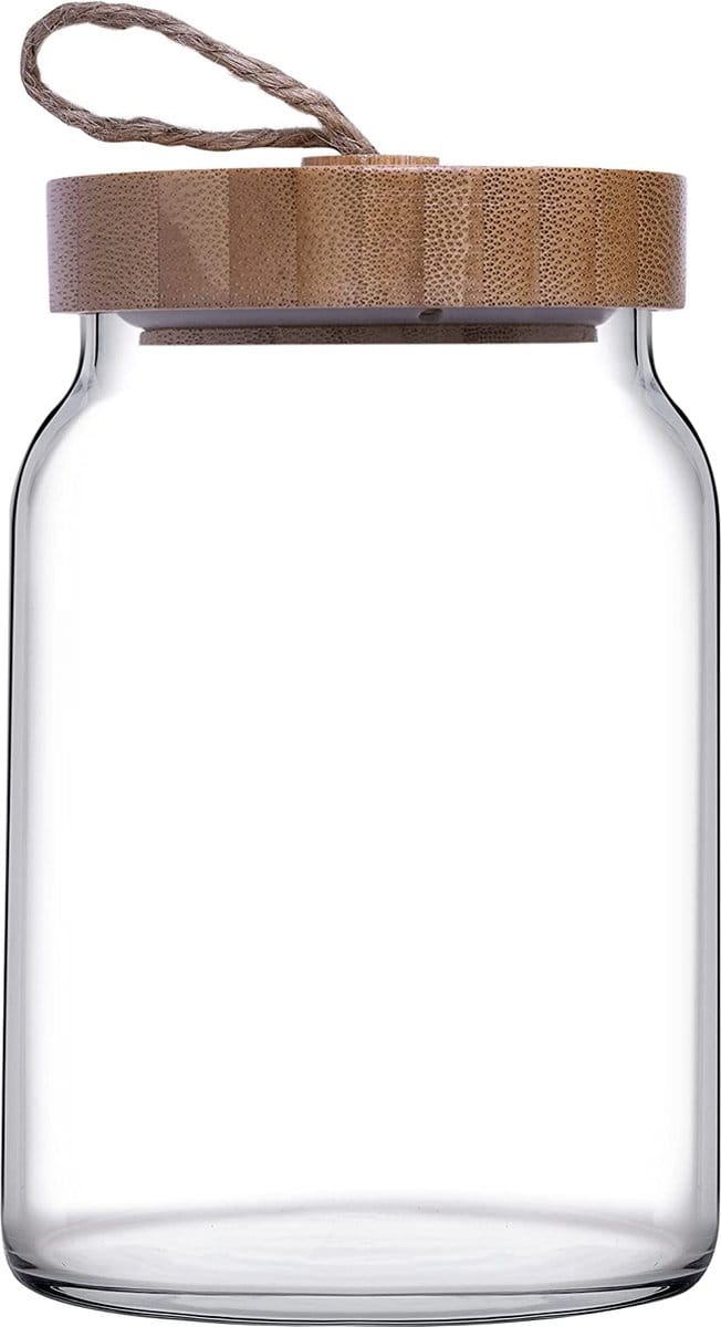 Pasabahce Woody – Voorraadpot Met Bamboe Deksel – 860 ML
