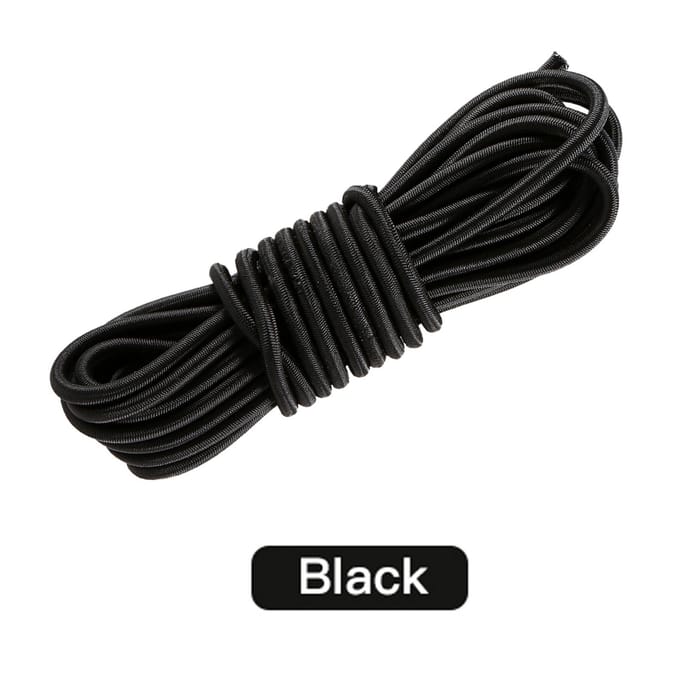 5 Mètres 4mm   5mm Corde Élastique Bungee pour Kayak Bateau 4mm noir