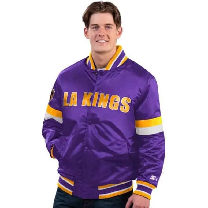 Bomberjack Heren NHL Vintage Diveplay Satijnen Varsity Jacket Loskin