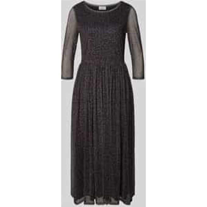 Midi-jurk met ronde hals