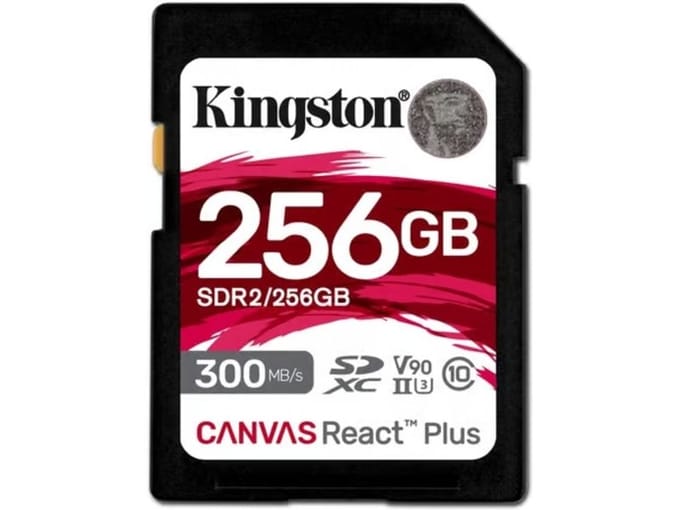 Kingston Canvas React Plus V90 SD - 300MB/s - 256GB