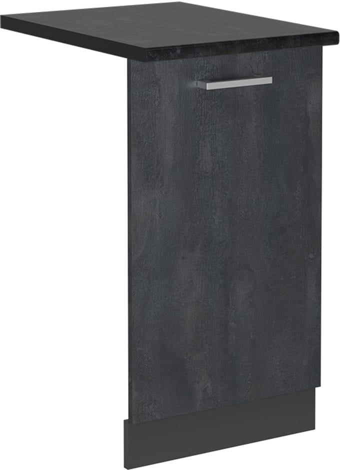 Vicco R-Line Vaatwasserfrontpaneel – 45 cm, WB Antraciet Zwart beton