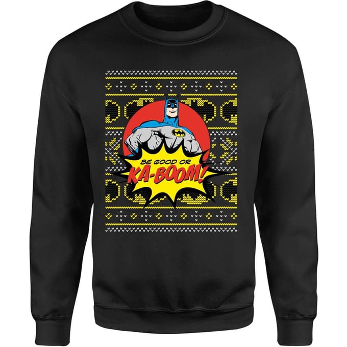 Batman Be Good Or Ka Boom! Sweatshirt - Black - S