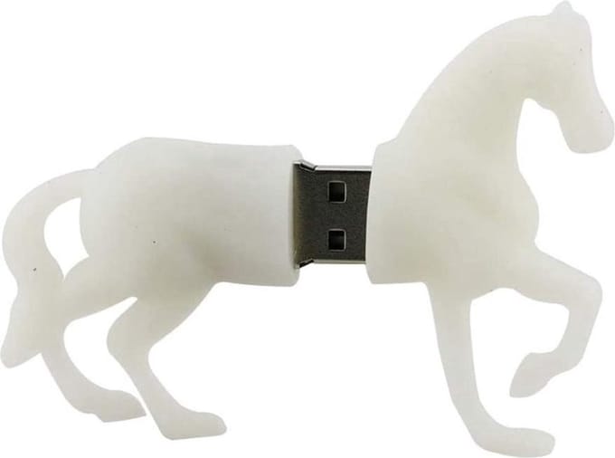 128GB 3.0 Paard usb stick wit - 1jaar garantie - A graden chip