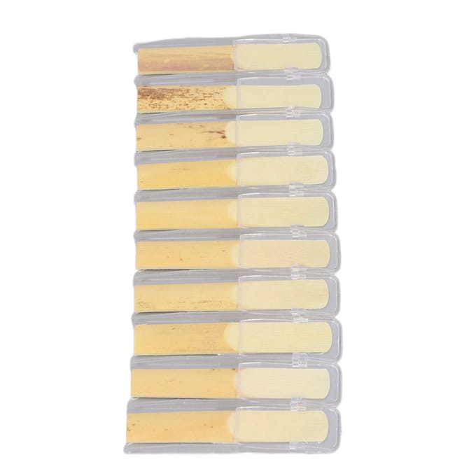 10 STUKS Professionele Saxofoon Rietjes Sterkte 2.5 Bb Sopraansaxofoon Traditionele Rietjes voor Beginner beige