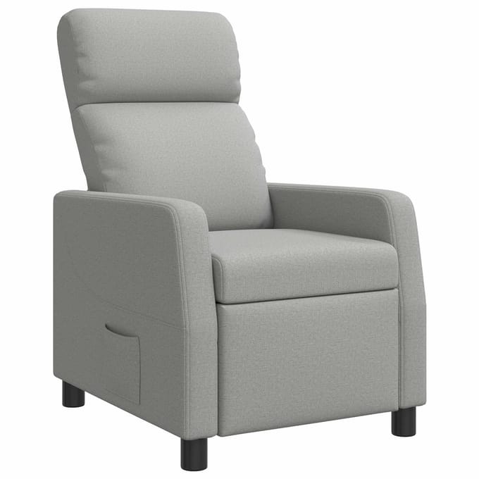 vidaXL Relaxfauteuil Wolkengrijs Stof