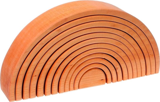 Grimm's Regenboog 12-delig, Naturel houten speelgoed  - 10669