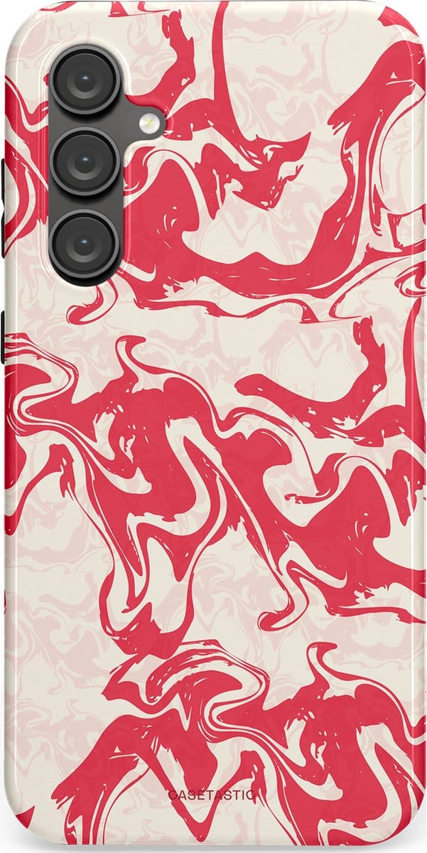 Casetastic hoesje geschikt voor Samsung Galaxy S23 FE - Dubbellaagse bescherming - Marshmellow Explosie - Fashion Case - Koraal Wit Crème Lichtroze