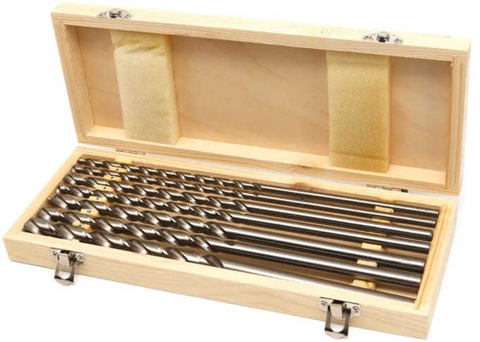 7 delige Lange HSS - TIN Gecoate Borenset