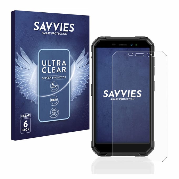 Savvies - Screenprotector voor Ulefone Armor X6 Pro - Folie Beschermfolie transparant 6 Stuks