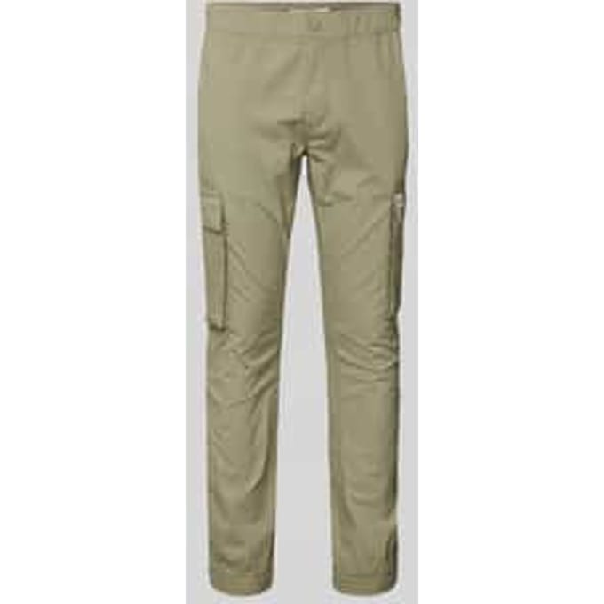 Skinny fit cargobroek met labelpatch