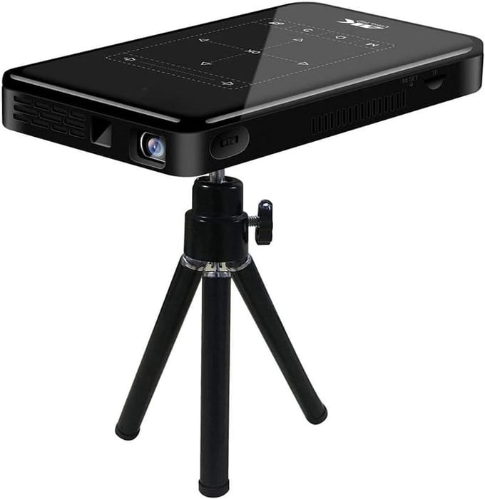 DLP Pico Projector Mini HD & 4K Ondersteuning - Smart Zakformaat Projector met HDMI & Touchscreen voor Thuisbioscoop