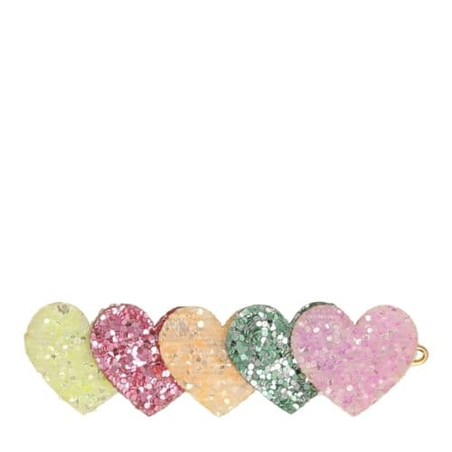 Meri meri valentijnsdag haarspeld - hartjes glitter