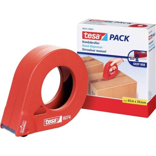 tesa Hand dispenser for packaging tape 38mm Rood