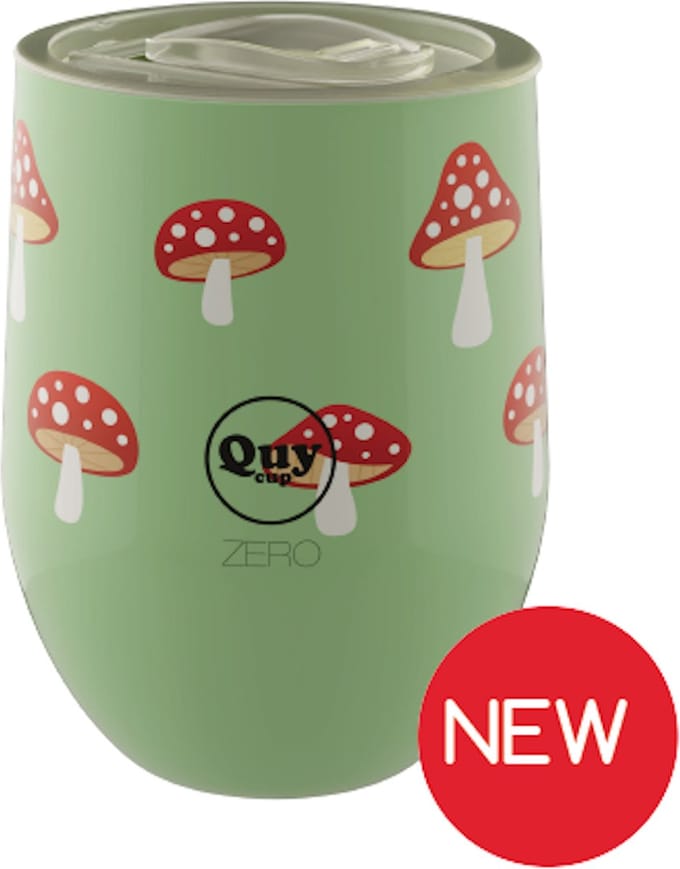 Quy Cup - 300ml Thermos Cup - Fungo - Double Walled - 24 uur koud, 12 uur heet, RVS (304)