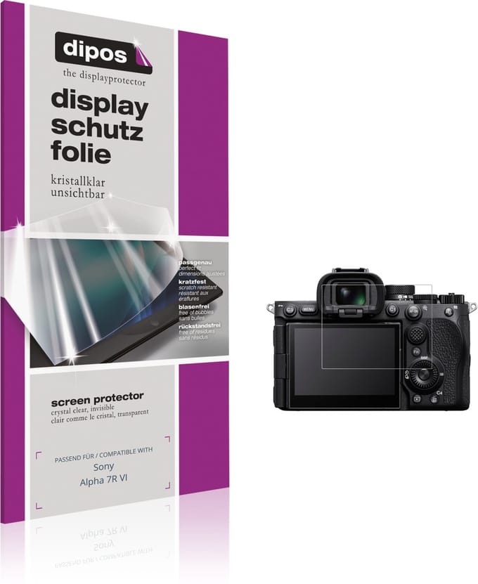 dipos – 4x Beschermfolie geschikt voor Sony Alpha 7R VI | Krasbestendige & heldere Screenprotector Ultra-Thin