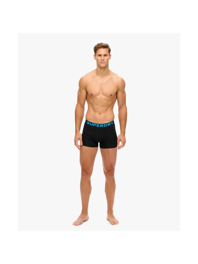 Superdry BOXER TRIPLE PACK Heren Onderbroek - Black/Neon
