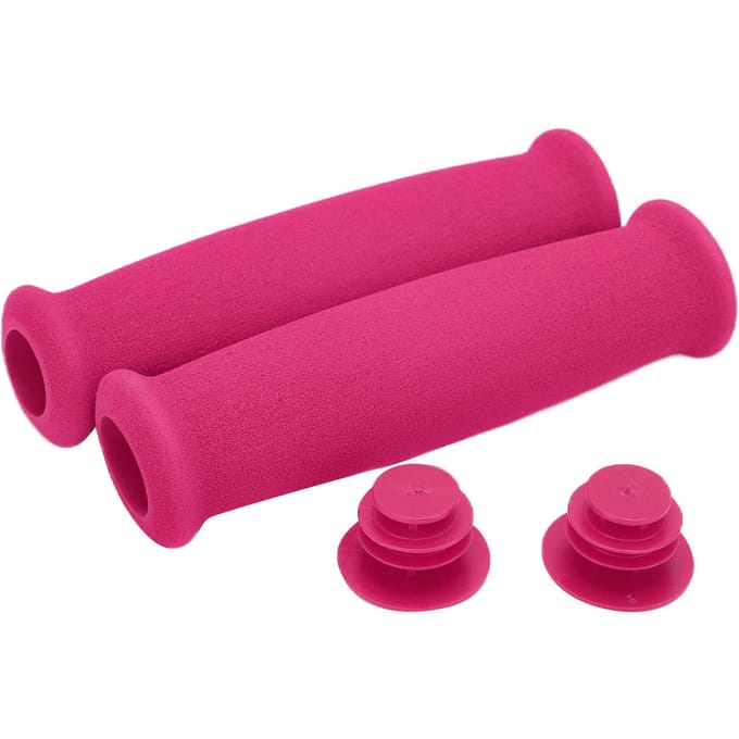 2 stuks Handgrepen Covers Schuim Spons Antislip Lichtgewicht Fiets Stuur Beschermers voor Race Mountainbike Roze roze
