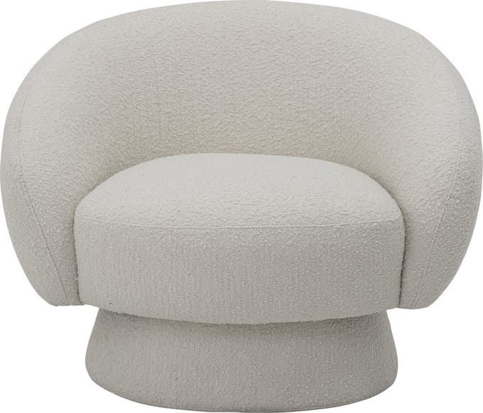 Bloomingville - Ted Loungestoel - Wit - Polyester