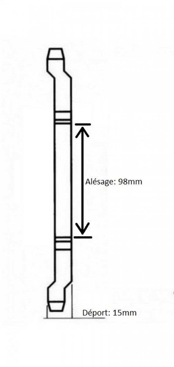 Couronne de transmission Charvin pour Auto 60 dents pas 415 alésage 98 Neuf