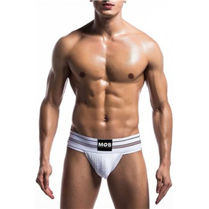 Mob Eroticwear Fetish Classic Wide Jockstrap White
