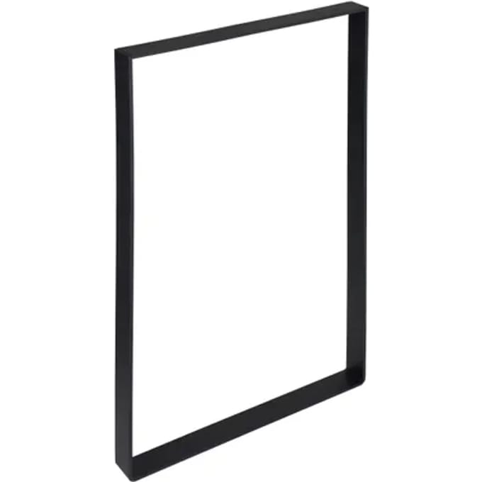 Duraline Tafelpoot Plat Staal Mat Zwart 4x25x35cm