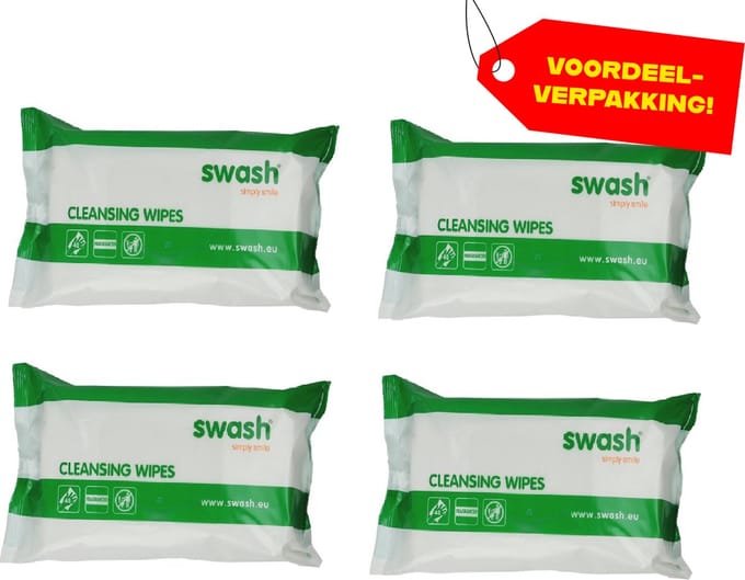 4x Swash Cleansing Wipes Geparfumeerd