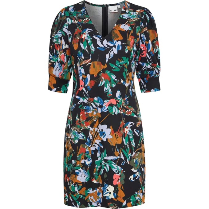 ICHI IHKATE PRINT DR8 Dames Jurk - Maat XS