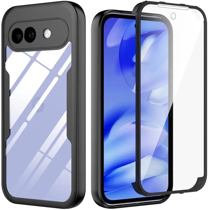 Hoesje geschikt voor Google Pixel 10a - Techsuit ColorVerse 360 Case met Screenprotector - Zwart