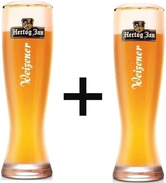 Hertog Jan Weizener Bierglazen – Set van 2 – 30 cl – Originele Bierglazen