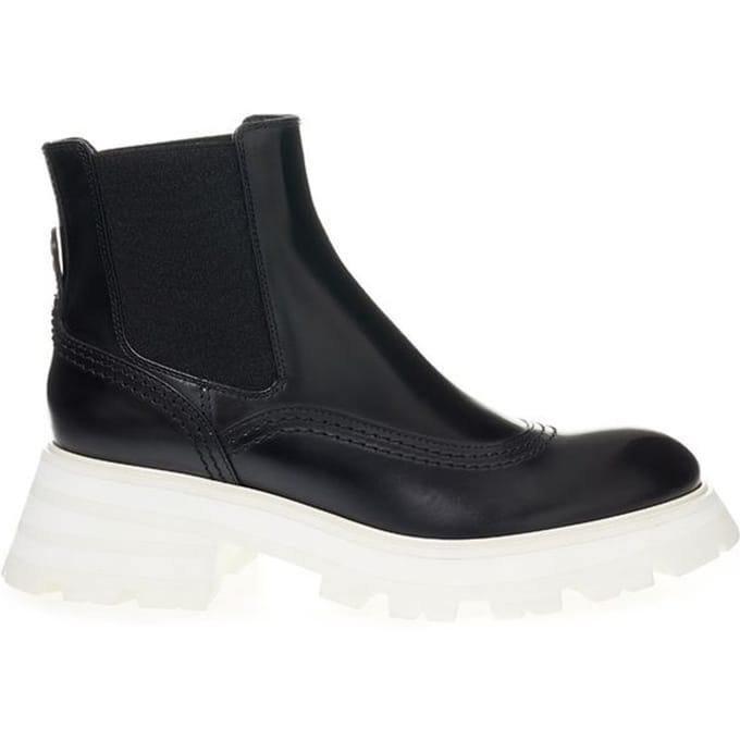 Chelsea-laarzen Alexander Mcqueen Witte hak