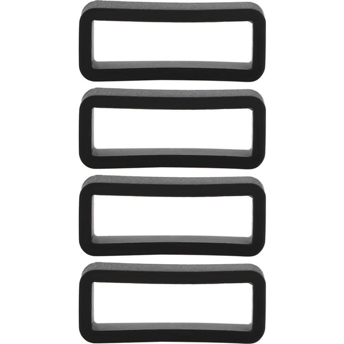 Lot de 4 boucles de sécurité de rechange en silicone pour montre-bracelet SWATCH (18mm) black