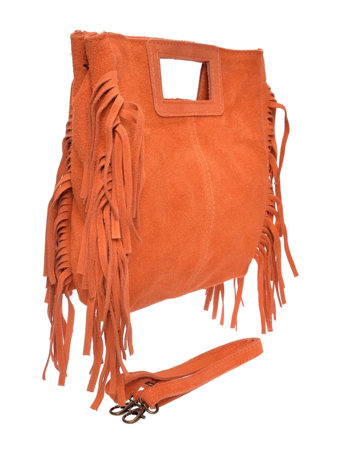 Anna Luchini Oranje Rundleer Tas