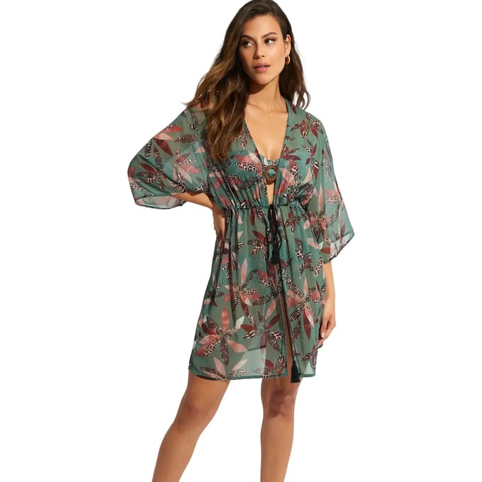Dames strandtunic met driekwartmouwen Selmark Jamaica