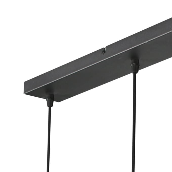 Mexlite - hanglamp - HaloSwap - naturel zwart - katoen - grote eettafellamp - E27 - 4531ZW