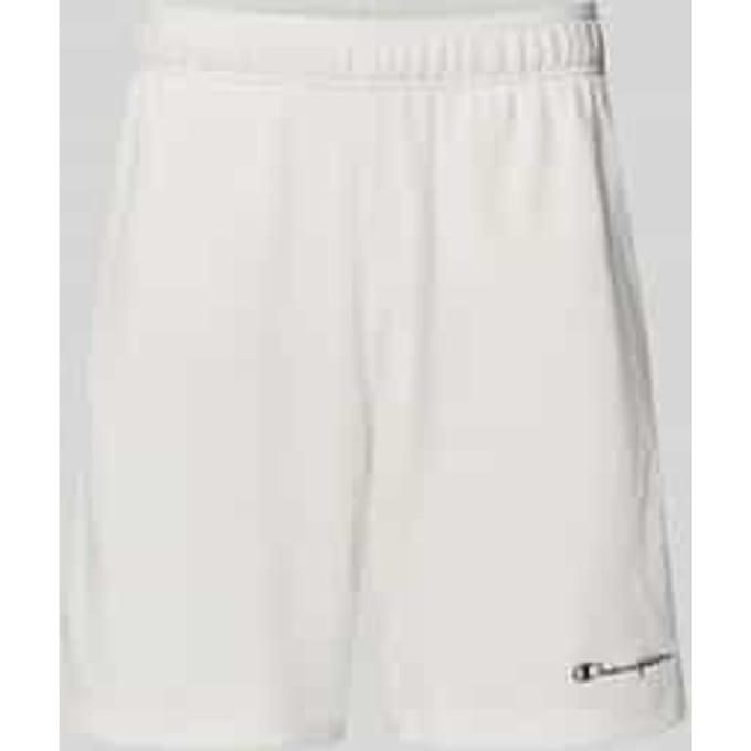 Sweatshorts met elastische band en labelstitching