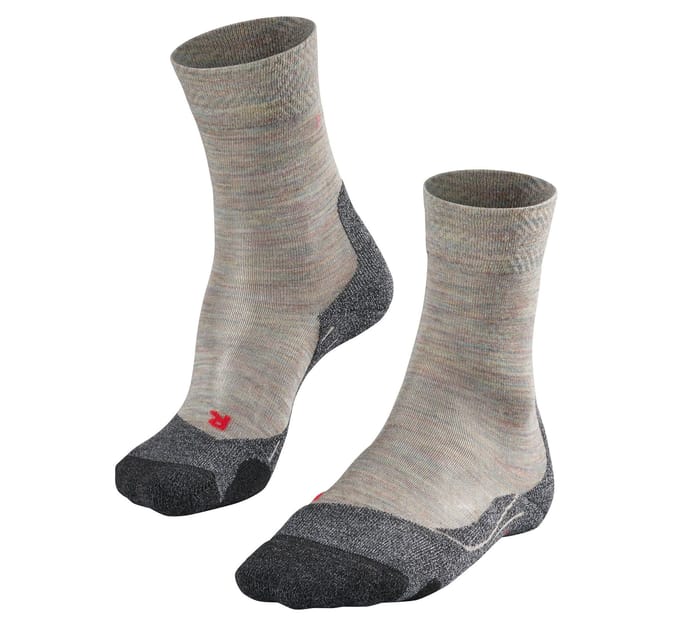 FALKE TK2 Melange anti-blaar dik wol functioneel materiaal wandelsokken dames groen - maat 37-38