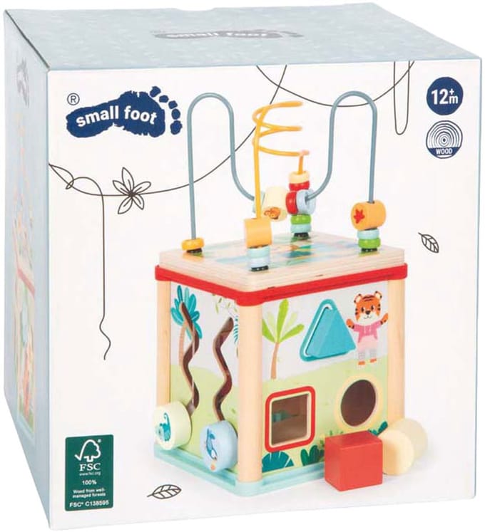 Small Foot - Wooden Motor Skills Cube - Jungle Friends