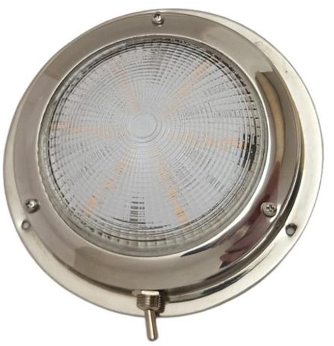 Hollex Plafonnière opbouw rvs304 12V 102mm ww LED