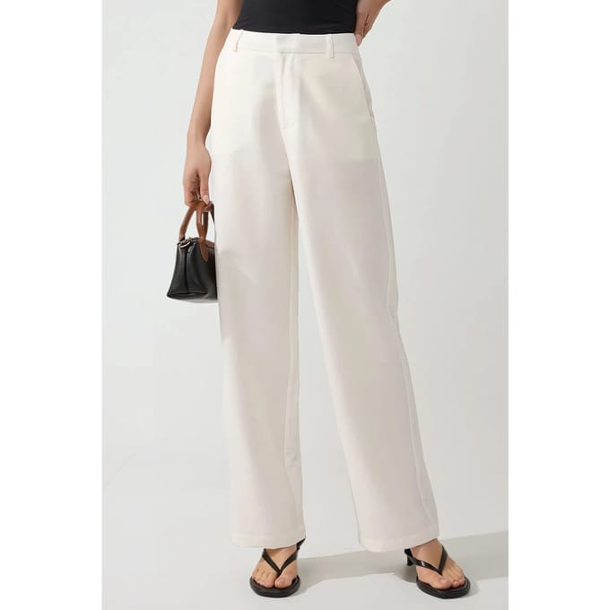 Ontspannen Pasvorm Wijde Pantalon