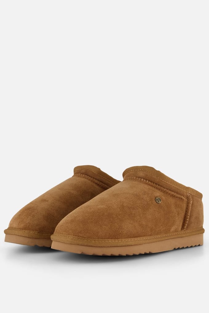 Warmbat Australia Conner heren pantoffel - Cognac - Maat 48