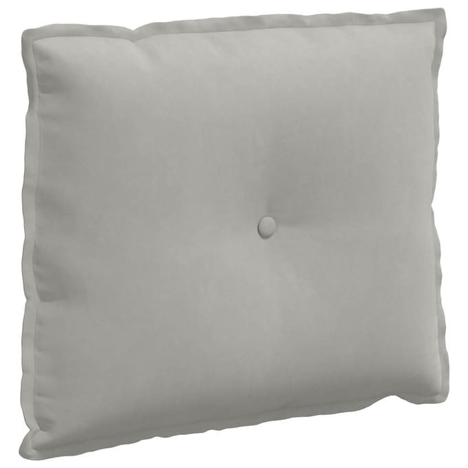 vidaXL - Rugkussen - Lichtgrijs - 60 - x - 50 - cm - Microvezel - Stof
