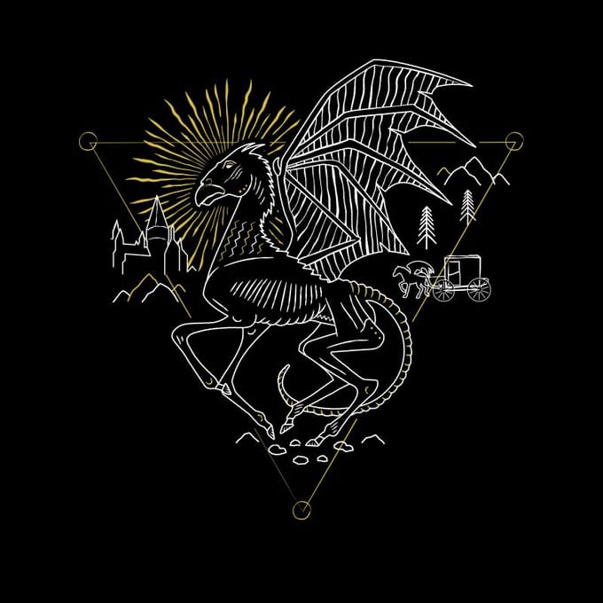 Harry Potter Thestral t-shirt - Zwart - S