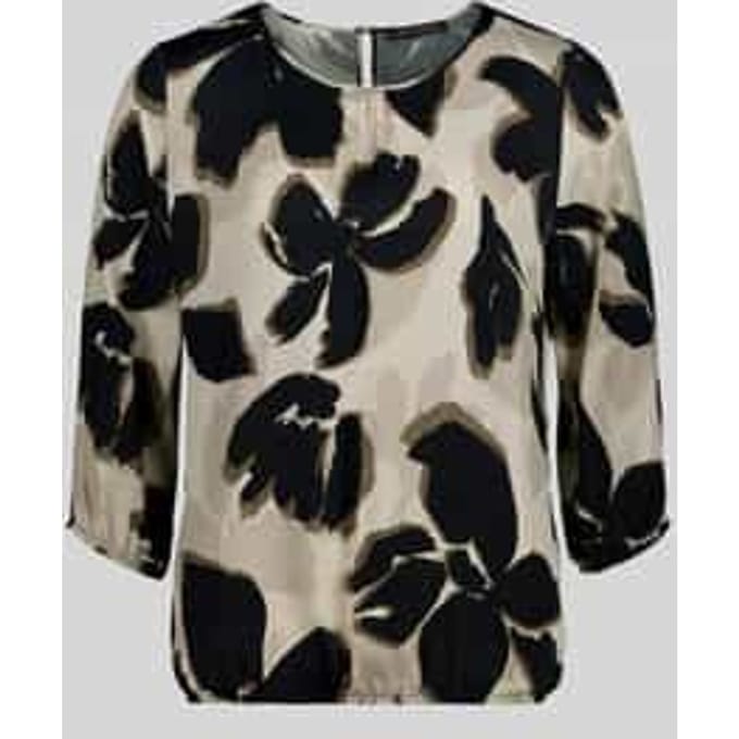 Loose fit blouse met lange mouwen van pure viscose model 'NOS JULI'